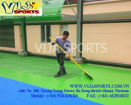 Sơn sân tennis với thảm Silicon PU - SuKa Pro S1213
